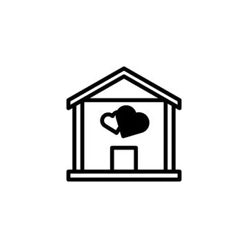 Heartwarming abode a symbol of affection inside a cozy residence representi.. Stock Illustration