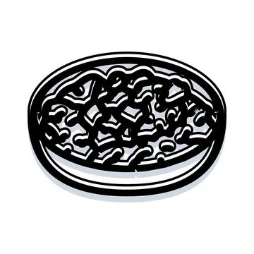 Hearty bean dish serving nutritious meal illustration Stock Illustration