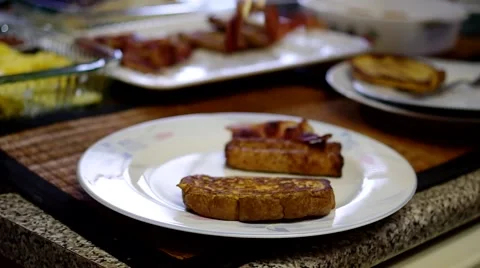 Hearty Breakfast Stock Footage 45590838