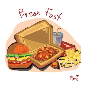Hearty Breakfast 스톡 일러스트