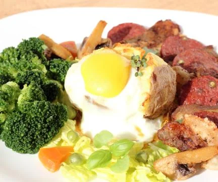 A hearty breakfast Stock Photos