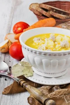 Hearty soup Stock Photos