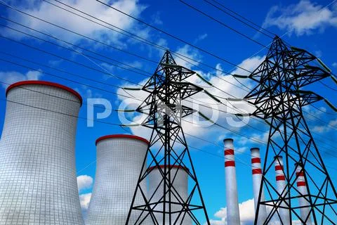 Heat and power engineering concept Stock Illustration