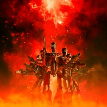 In the heat of battle Stock Illustration