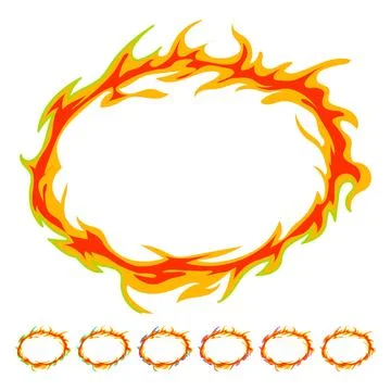 Heat circle fire vector cartoon graphic Stock Illustration
