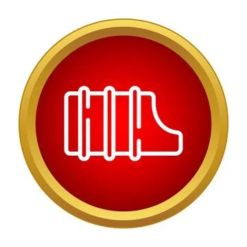 Heat climate control radiator system round icon Stock Illustration