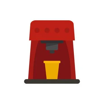 Heat coffee machine icon flat isolated vector Stockillustratie