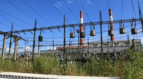 Heat electropower station Stock Footage