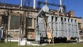 Heat electropower station. Transformers (outdoor switchgear) HD Footage