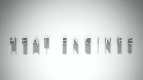 Heat engines 3D title animation with shadows on a white background Stock Footage 298003942