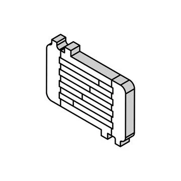 Heat exchange apparatus engineer isometric icon vector illustration Stock Illustration