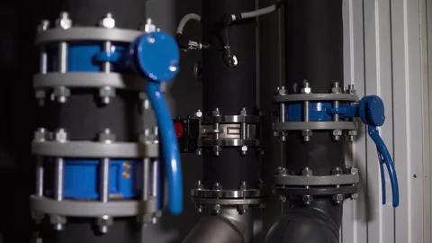 Heat exchanger. Focus change Stock Footage 105228549