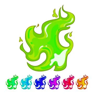 Heat flame cartoon vector graphic Stock Illustration