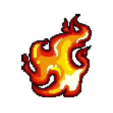 Heat flame pixel art vector illustration Illustrazione stock