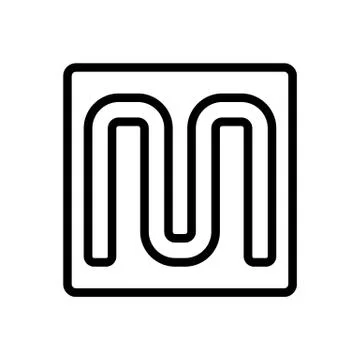 Heat flooring system icon vector outline illustration Ilustración de archivo