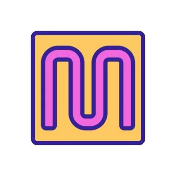 Heat flooring system icon vector outline illustration Ilustración de archivo