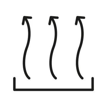 Heat icon three arrow up Stock Illustration