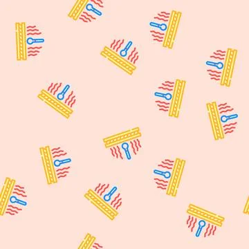 Heat insulated vector seamless pattern Stock Illustration