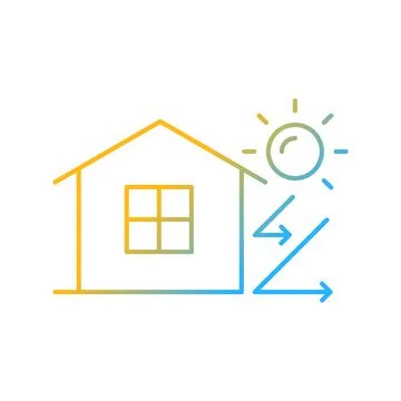 Heat insulation gradient linear vector icon Stock Illustration
