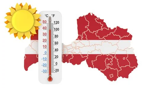 Heat in Latvia concept. 3D rendering Stock Illustration