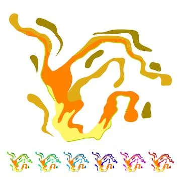 Heat liquid lava vector cartoon graphic Stock Illustration