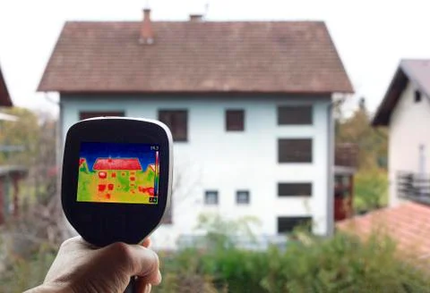 Heat loss detection Stock Photos