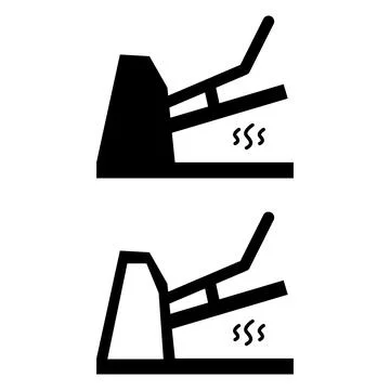 Heat press machine icon. Electronic hot steam seal maker sign. Stockillustratie