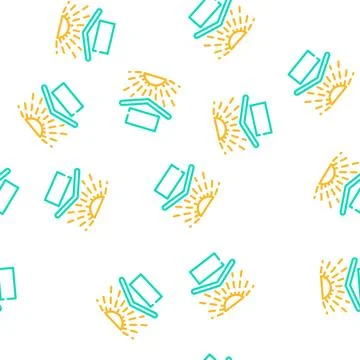 Heat protect vector seamless pattern Stock Illustration