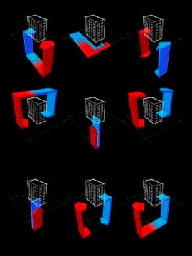 Heat pump diagrams Stock Illustration