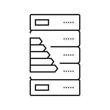 Heat pump energy efficient line icon vector illustration Illustrazione stock