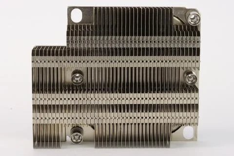 Heat removal radiator for installation on a microprocessor. Stockfoto's