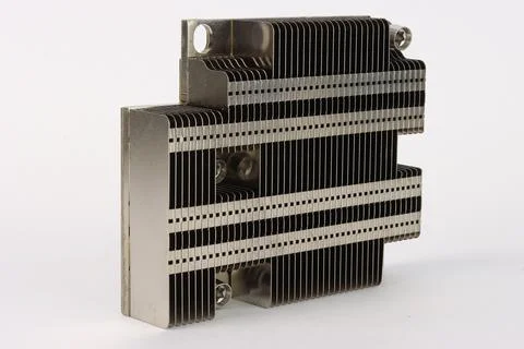 Heat removal radiator for installation on a microprocessor. Stockfoto's