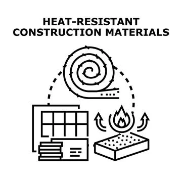 Heat resistant construction materials for building insulation Ilustración de archivo
