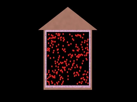 Heat retention inside insulated home Stock Footage 73022553