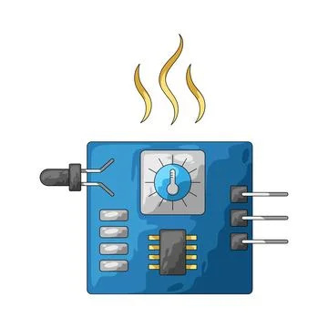 Heat sensor illustration Illustrazione stock