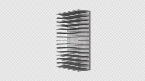 Heat Sink Rotating on a Transparent Background. Seamless Loop. 4K Stock Footage 304050924