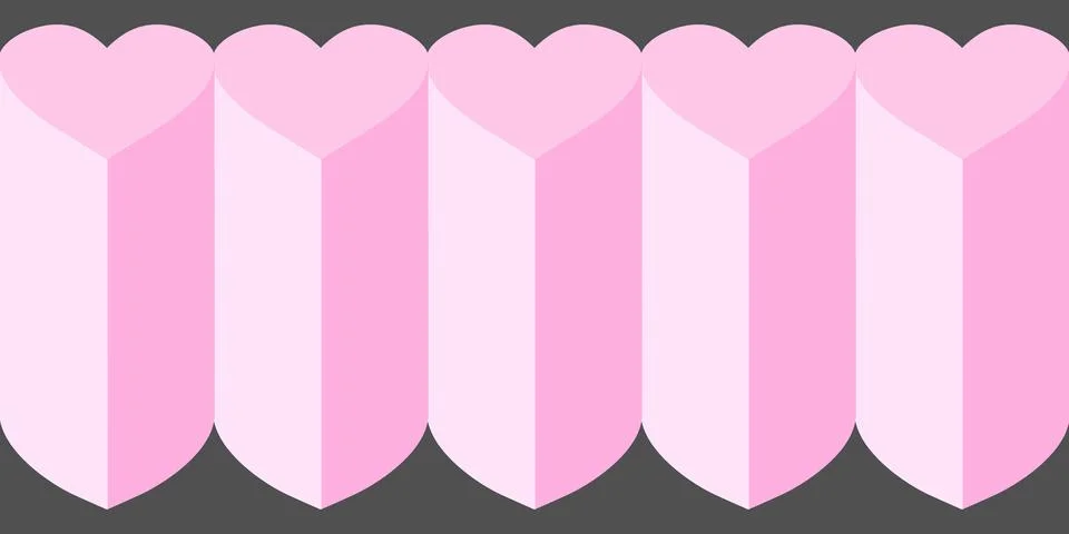 Heat Stack Block Pattern Border Illustrazione stock