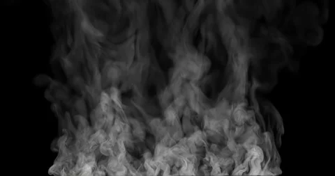 Heat steam boiling motion effect on black backgrounds rendering Vídeos de archivo 331411718