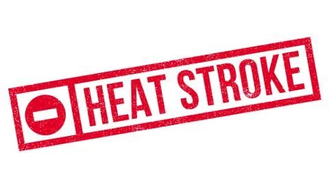 Heat Stroke rubber stamp Stock Illustration