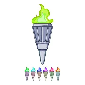 Heat torch fire cartoon vector graphic Illustrazione stock