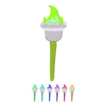 Heat torch fire vector cartoon graphic Stock Illustration