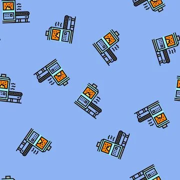 Heat treatment manufacturing engineer vector seamless pattern イラスト素材