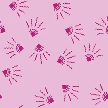 Heat wave glyph vector seamless pattern Stock Illustration