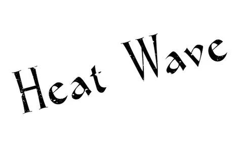 Heat Wave rubber stamp Stock Illustration