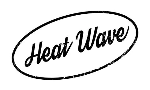 Heat Wave rubber stamp Stock Illustration