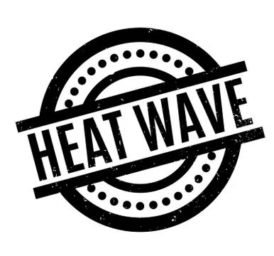 Heat Wave rubber stamp Stock Illustration