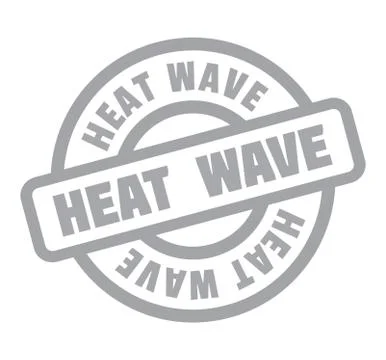 Heat Wave rubber stamp Stock Illustration