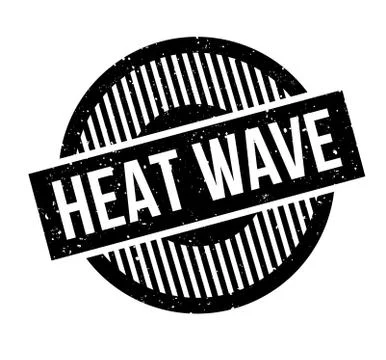 Heat Wave rubber stamp Stock Illustration