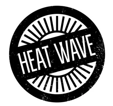 Heat Wave rubber stamp Stock Illustration