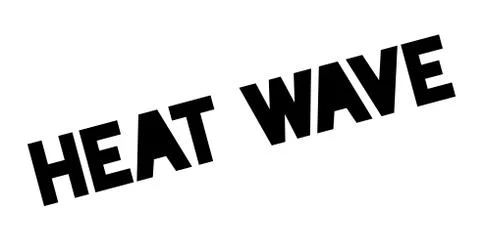 Heat Wave rubber stamp Stock Illustration